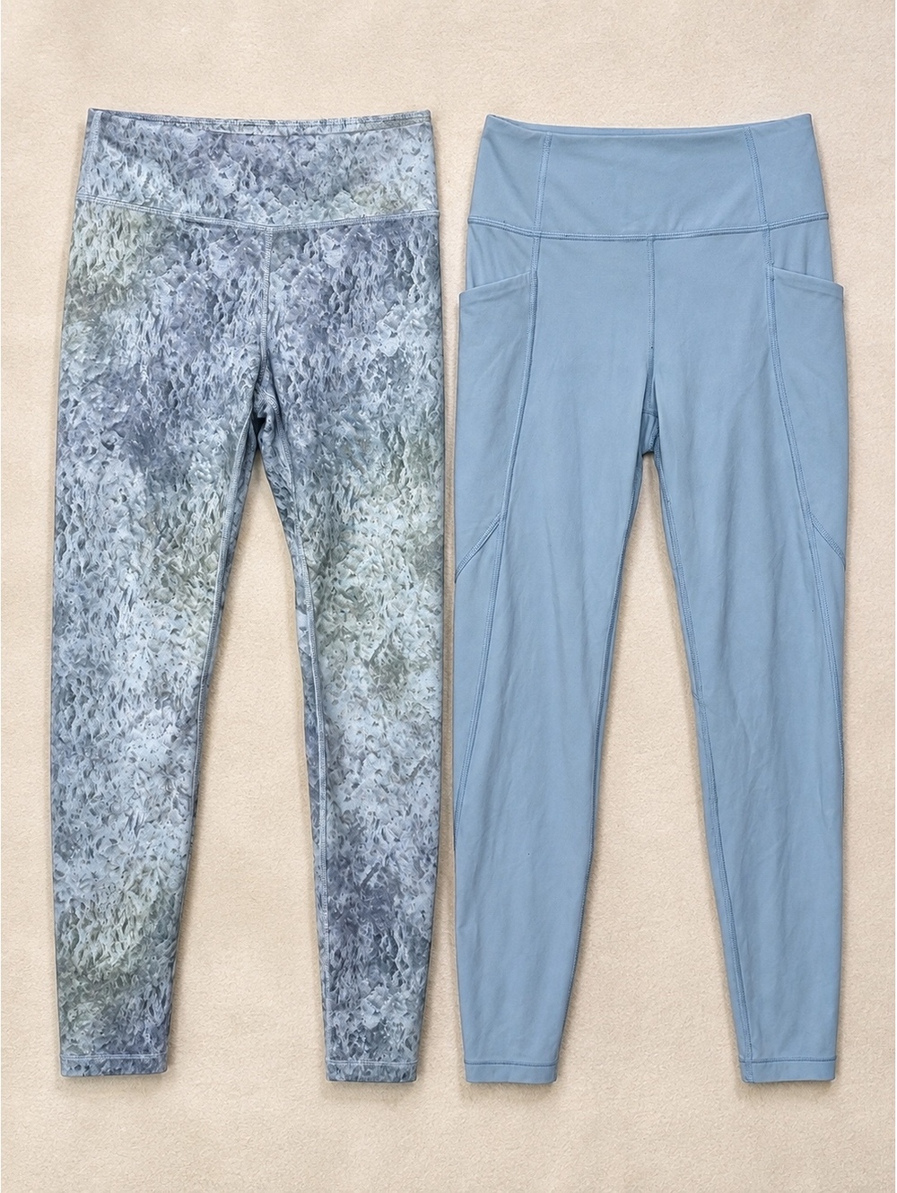 Athleta Girl Leggings Lot of 2 Size 12 High Rise Chit Chat Stash Your Treasures